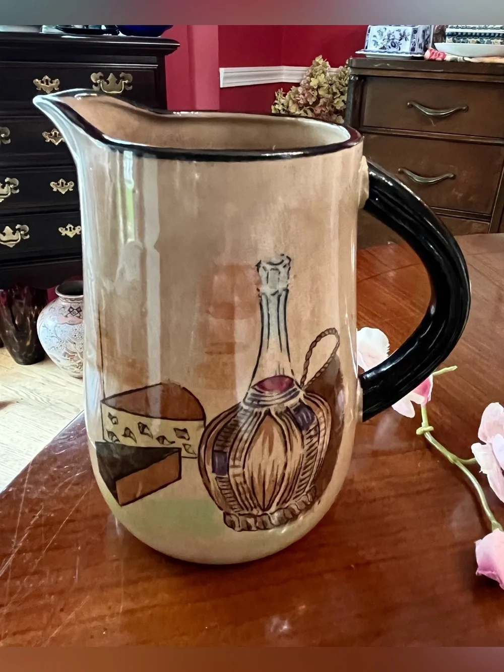 MCM Royal Sealy Capri Ceramic Wine & Cheese Sangria Set 2 Pitchers 10 Cups Japan